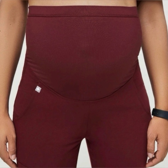 Women's Burgundy Jogger Pants - Picture 3 of 11
